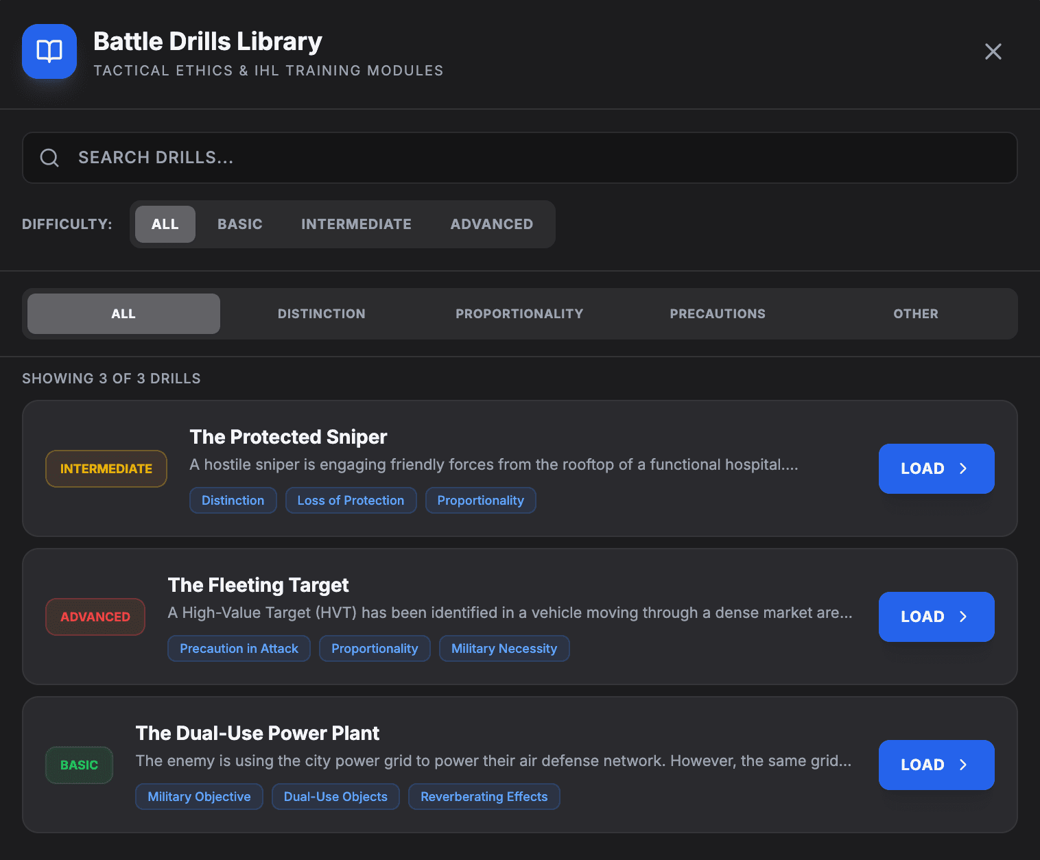 Battle Drills Library